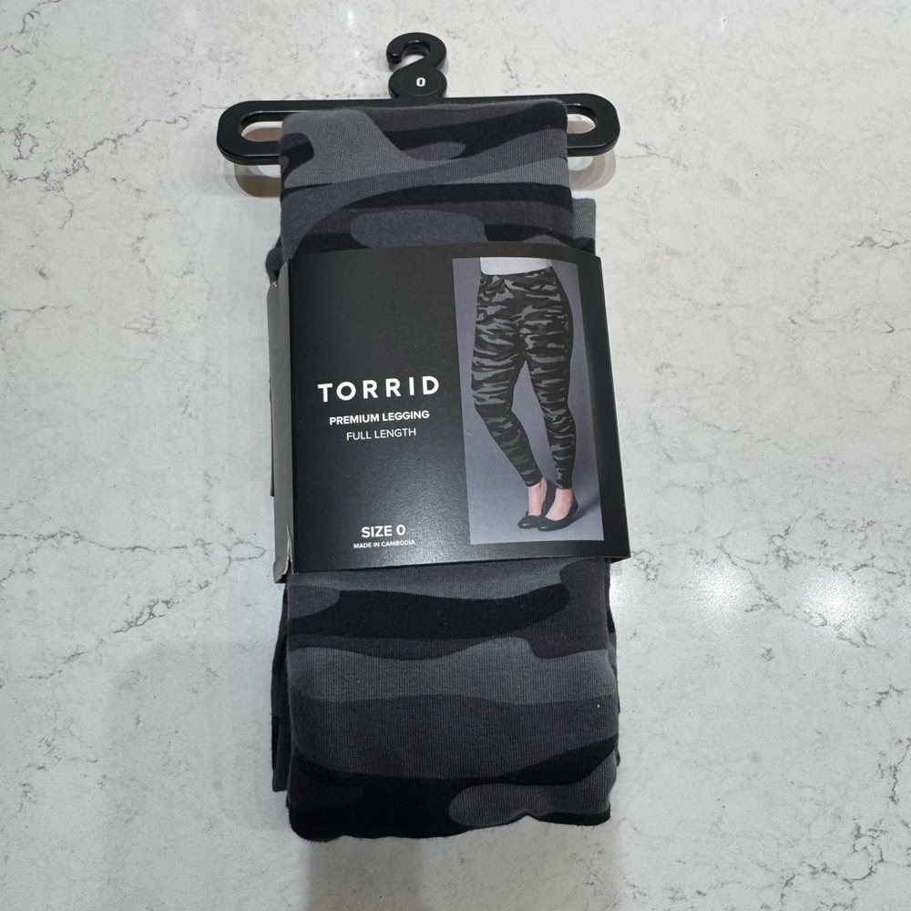 Torrid Black and Gray Camo Leggings